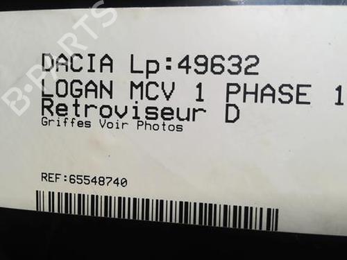 Right mirror DACIA LOGAN MCV (KS_) 1.5 dCi (KS0W) | BP20367410C27 