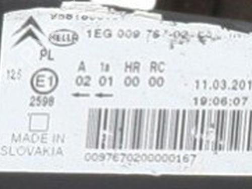 Right headlight CITROËN C3 II (SC_) 1.6 HDi | BP33633013C29  - Image 7
