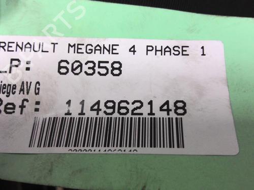 Left front seat RENAULT MEGANE IV Hatchback (B9A/M/N_) 1.5 dCi 90 (B9A1) | BP30318304C15  - Image 5