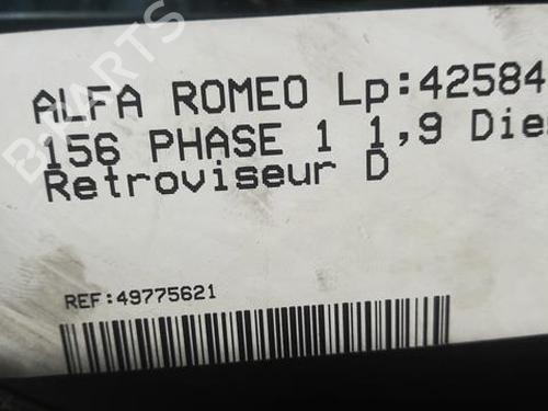 Ryggespeil høyre ALFA ROMEO 156 (932_) 1.9 JTD (932B2) (105 hp) 21592329