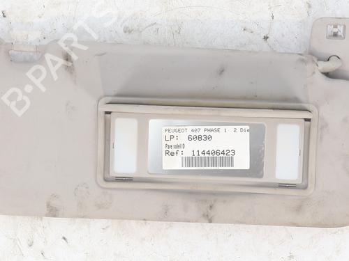 Right sun visor PEUGEOT 407 (6D_) 2.0 HDi 135 (6DRHRH, 6DRHRE, 6DRHRG, 6DRHRJ) | BP30056768I2