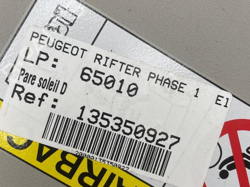 Used Right sun visor Right sun visor PEUGEOT RIFTER e-Rifter (136 hp) 40613417 40613417