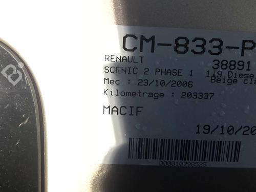 Instrument cluster RENAULT SCÉNIC II (JM0/1_) 1.9 dCi (JM14) | BP20369747C47 