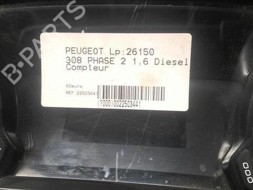 Used Instrument cluster PEUGEOT 308 II (LB_, LP_, LW_, LH_, L3_) 1.6 HDi 100 (99 hp) 21663431