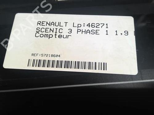 Instrument cluster RENAULT SCÉNIC III (JZ0/1_) 1.9 dCi (JZ0J, JZ1J, JZ1K, JZ1S) | BP21663463C47 