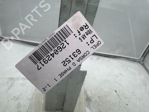 Used Rear left door window Rear left door window OPEL CORSA D (S07) [2006-2015] 35972928 35972928