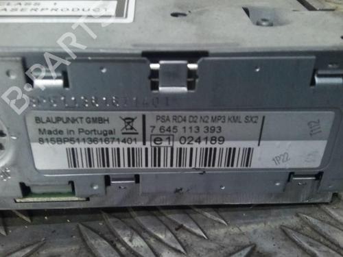 Radio PEUGEOT 407 SW (6E_, 6D_) 1.6 HDi 110 | BP21812190E6 