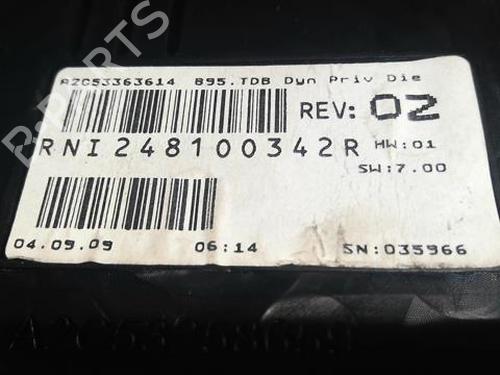 Instrument cluster RENAULT MEGANE III Hatchback (BZ0/1_, B3_) 1.5 dCi | BP20366816C47 