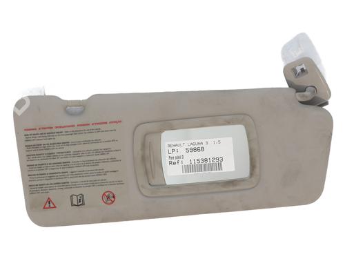 Used Right sun visor RENAULT LAGUNA III (BT0/1) 1.5 dCi (BT00, BT0A, BT0T, BT1J) (110 hp) 30362379