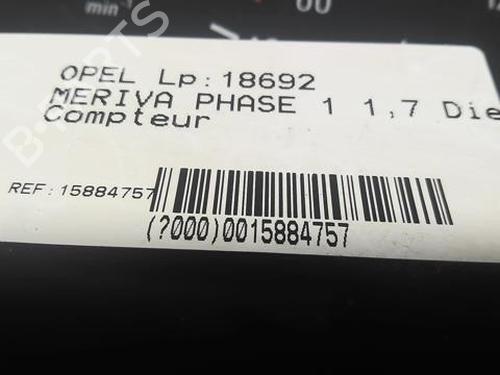 Instrument cluster OPEL MERIVA A MPV (X03) 1.7 DTI (E75) | BP21798227C47 