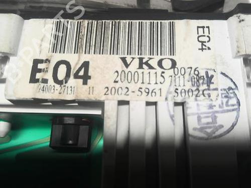 Instrument cluster HYUNDAI COUPE I (RD) 2.0 16V | BP20370461C47 