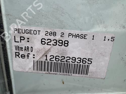 Dør rude højre bagtil Dør rude højre bagtil PEUGEOT 208 II (UB_, UP_, UW_, UJ_) [2019-2026] 36184683 36184683