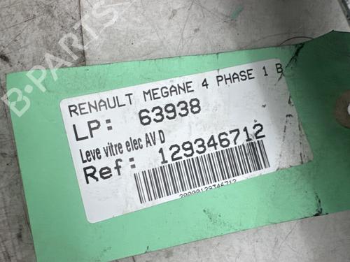 Rudehejsemekanisme Højre foran Rudehejsemekanisme Højre foran RENAULT MEGANE IV Grandtour (K9A/M/N_) 1.5 dCi 110 (110 hp) 37278343 37278343