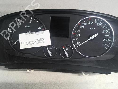 Used Instrument cluster RENAULT LAGUNA III (BT0/1) 1.5 dCi (BT00, BT0A, BT0T, BT1J) (110 hp) 20363737