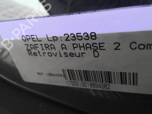 Right mirror OPEL ZAFIRA A MPV (T98) 2.0 DI 16V (F75) | BP21999385C27