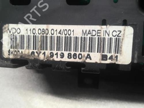 Used Instrument cluster SKODA FABIA I (6Y2) 1.9 SDI (64 hp) 21810089