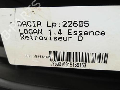 Used Right mirror Right mirror DACIA LOGAN (LS_) 1.4 (LS0A, LS0C, LS0E, LS0G) (75 hp) 21592041 21592041