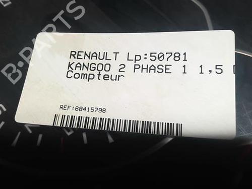 Used Instrument cluster Instrument cluster RENAULT KANGOO Express (FW0/1_) 1.5 dCi 85 (FW0K, FW0L, FW0B) (86 hp) 20360198 20360198