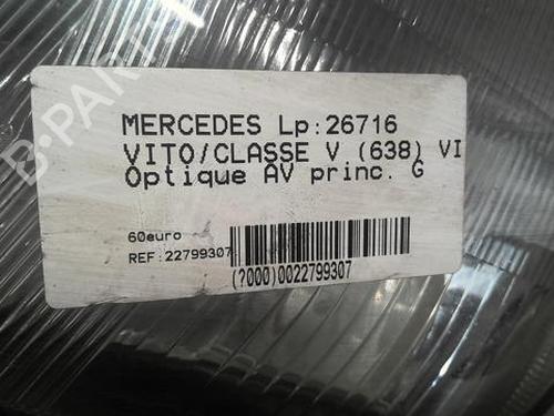 Used Left headlight MERCEDES-BENZ VITO Van (W638) 108 D 2.3 (638.064, 638.068) (79 hp) 21999656