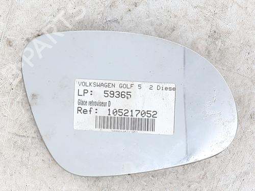 Spejlglas højre VW GOLF V (1K1) 2.0 TDI (170 hp) 26448175