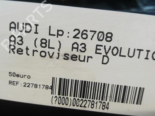 Right mirror AUDI A3 (8L1) 1.9 TDI | BP21592062C27 