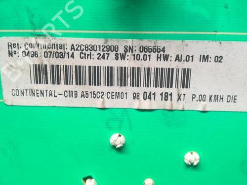 Instrument cluster CITROËN C3 II (SC_) 1.4 HDi 70 (SC8HZC, SC8HR0, SC8HP4) | BP21728116C47 