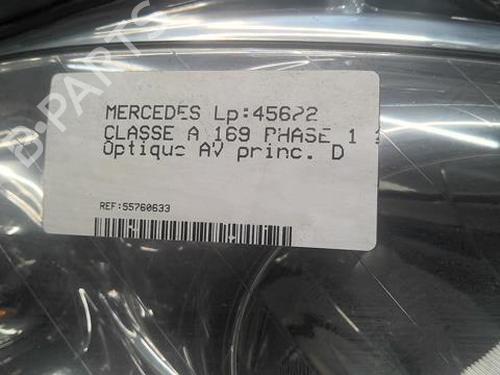 Right headlight MERCEDES-BENZ A-CLASS (W169) A 160 CDI (169.006, 169.306) | BP22004133C29 