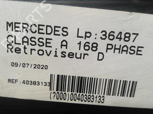 Used Right mirror MERCEDES-BENZ A-CLASS (W168) A 140 (168.031, 168.131) (82 hp) 22002071