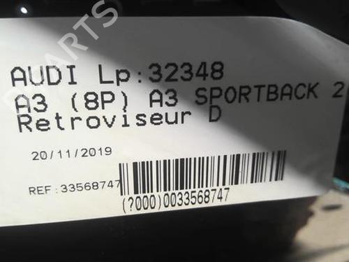 Used Right mirror AUDI A3 (8P1) 2.0 TDI 16V (140 hp) 21592208