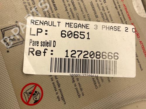 Parasol derecha Parasol derecha RENAULT MEGANE III Coupe (DZ0/1_) 1.5 dCi (DZ09, DZ0D, DZ1F, DZ1G, DZ14, DZ29) (110 hp) 36761072 36761072