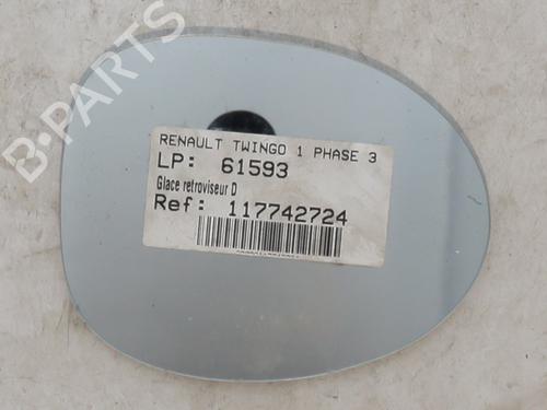 Spejlglas højre RENAULT TWINGO I (C06_) 1.2 16V (C060) (60 hp) 31030346