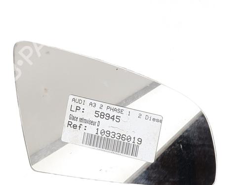 Used Right mirror glass AUDI A3 (8P1) 2.0 TDI 16V (140 hp) 27689897