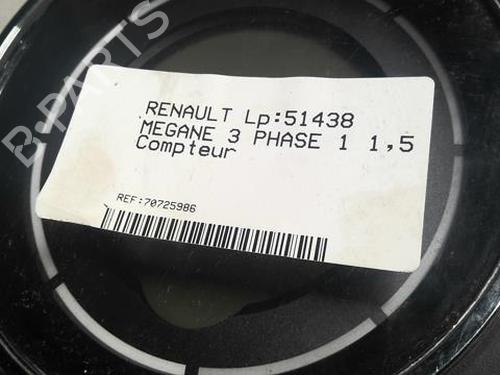 Used Instrument cluster RENAULT MEGANE III Hatchback (BZ0/1_, B3_) 1.5 dCi (106 hp) 20366816