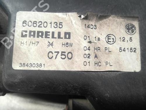 Used Left headlight Left headlight ALFA ROMEO 156 (932_) 1.9 JTD (932.A2B00, 932.A2C00) (115 hp) 20364427 20364427