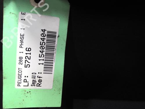 Used Right front seat PEUGEOT 208 I (CA_, CC_) 1.4 HDi (68 hp) 30327643