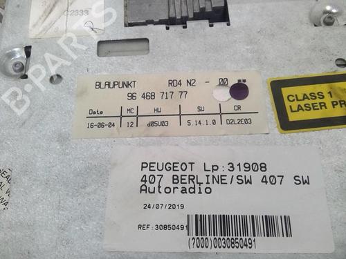 Radio PEUGEOT 407 (6D_) 2.0 HDi 135 (6DRHRH, 6DRHRE, 6DRHRG, 6DRHRJ) | BP21812187E6 