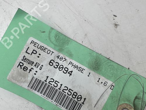 Used Front left lock Front left lock PEUGEOT 407 (6D_) 1.6 HDi 110 (6D9HZC, 6D9HYC) (109 hp) 34454990 34454990