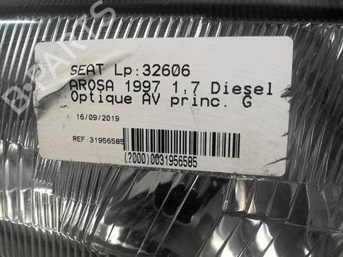 Used Left headlight SEAT AROSA (6H1) 1.7 SDI (60 hp) 22001144