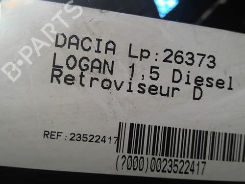 Right mirror DACIA LOGAN (LS_) 1.5 dCi (LS0W) | BP21592072C27 
