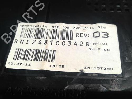 Used Instrument cluster RENAULT MEGANE III Hatchback (BZ0/1_, B3_) 1.9 dCi (BZ0N, BZ0J) (131 hp) 21635990
