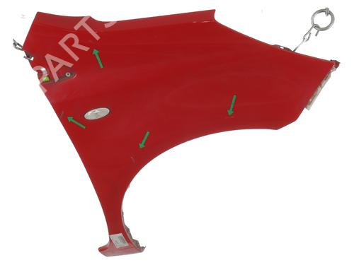 Used Right front fenders NISSAN NOTE (E11, NE11) 1.5 dCi (86 hp) 26184498
