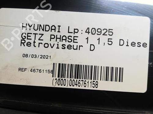 Used Right mirror HYUNDAI GETZ (TB) 1.5 CRDi (82 hp) 21826948