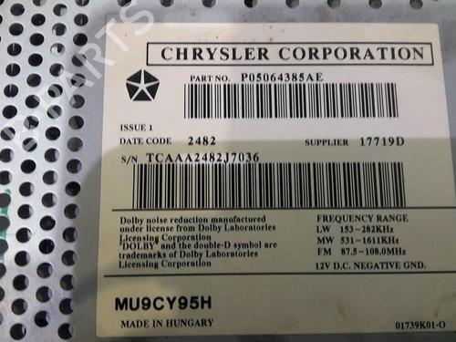 Bilradio CHRYSLER PT CRUISER (PT_) 2.2 CRD (121 hp) 21816805