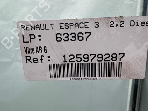 Used Rear left door window Rear left door window RENAULT ESPACE III (JE0_) 2.2 12V TD (JE0E, JE0H, JE0P) (113 hp) 35972925 35972925