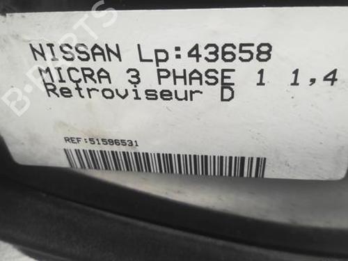 Right mirror NISSAN MICRA III (K12) 1.4 16V | BP21826997C27 