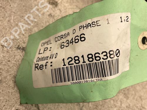 Sikkerhedssele foran højre Sikkerhedssele foran højre OPEL CORSA D (S07) [2006-2015] 37450770 37450770