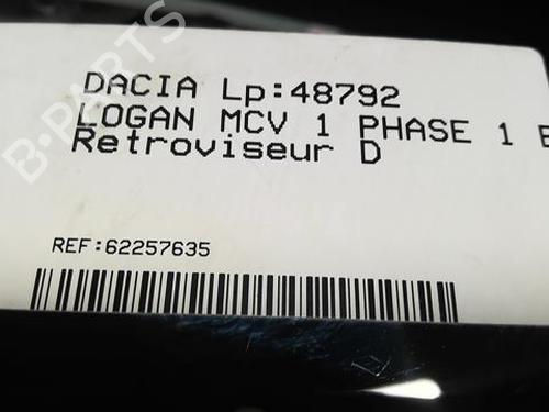 Right mirror DACIA LOGAN MCV (KS_) 1.5 dCi (KS0W) | BP20364029C27