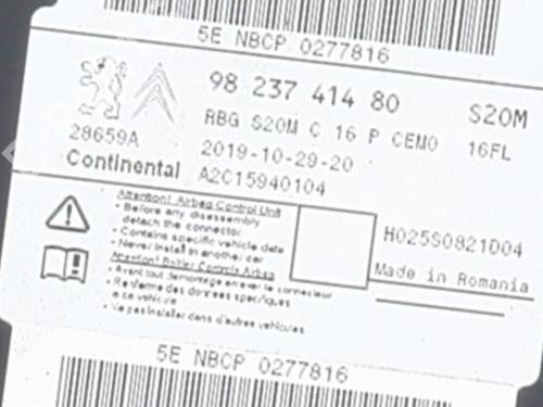 Used ECU airbags ECU airbags DS DS 3 / DS 3 CROSSBACK (UR_, UC_, UJ_) 1.5 BlueHDi 130 (UCYHZR) (130 hp) 33681165 33681165