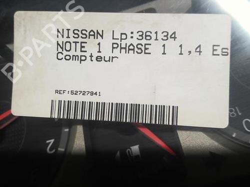 Instrument cluster NISSAN NOTE (E11, NE11) 1.4 | BP21810167C47 