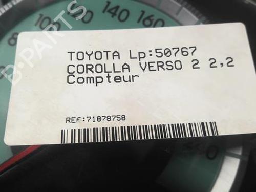 Instrument cluster TOYOTA COROLLA Verso (ZER_, ZZE12_, R1_) 2.2 D-4D (AUR10_, AUR10R) | BP20351905C47 